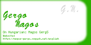 gergo magos business card