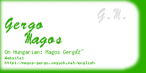 gergo magos business card